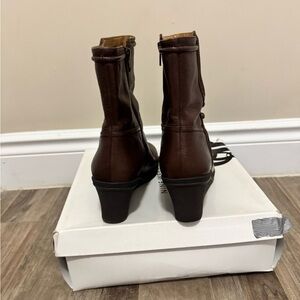 Nine West Dark Brown Heeled Boots